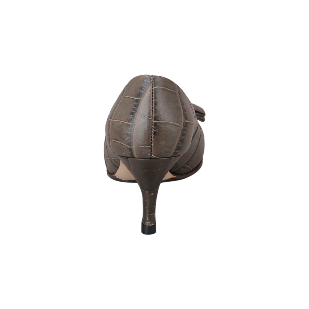 FERRAGAMO(USED)페레가모 바라리본 엘리게이터 스킨 펌프스