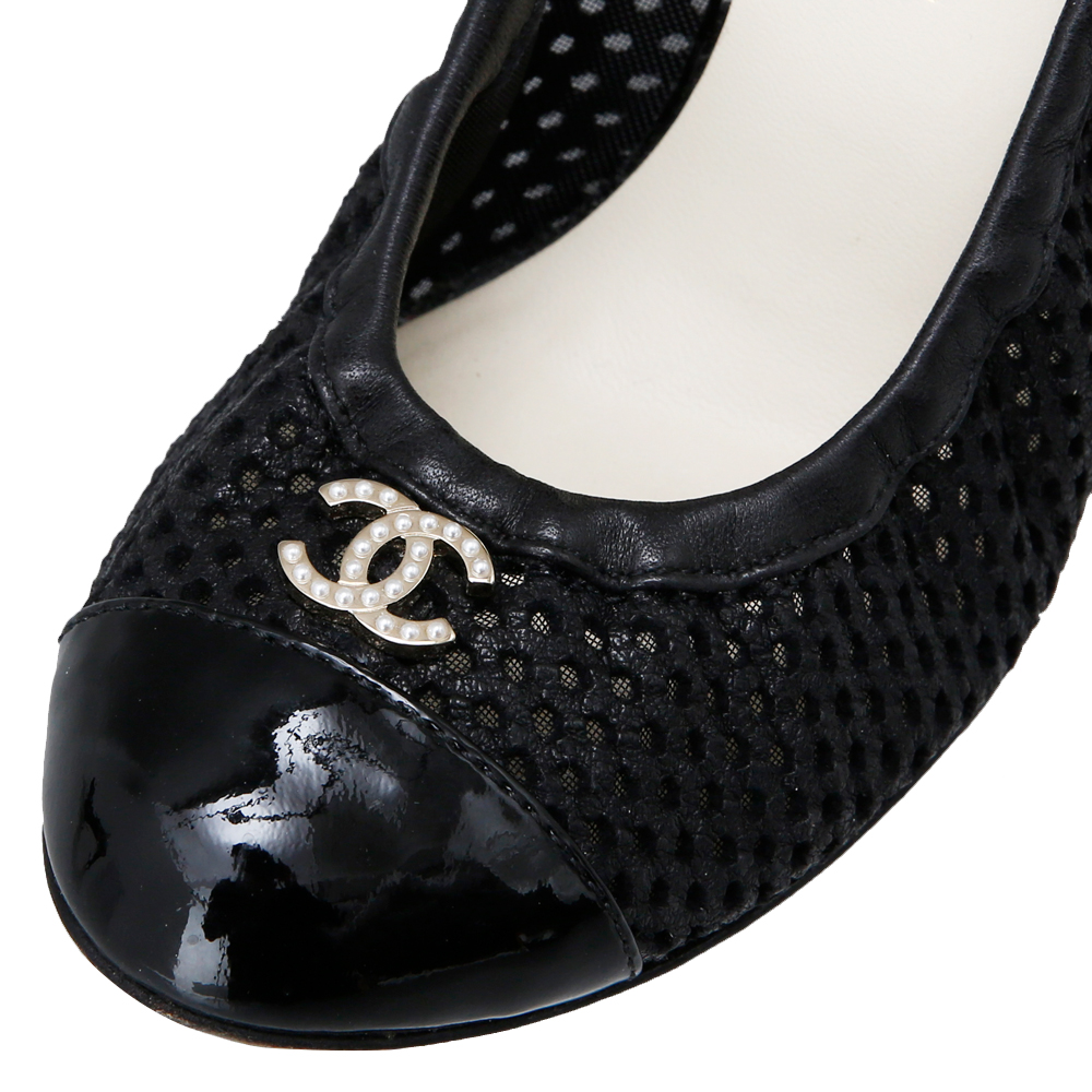 CHANEL(USED)샤넬 CC로고 밴딩 구두