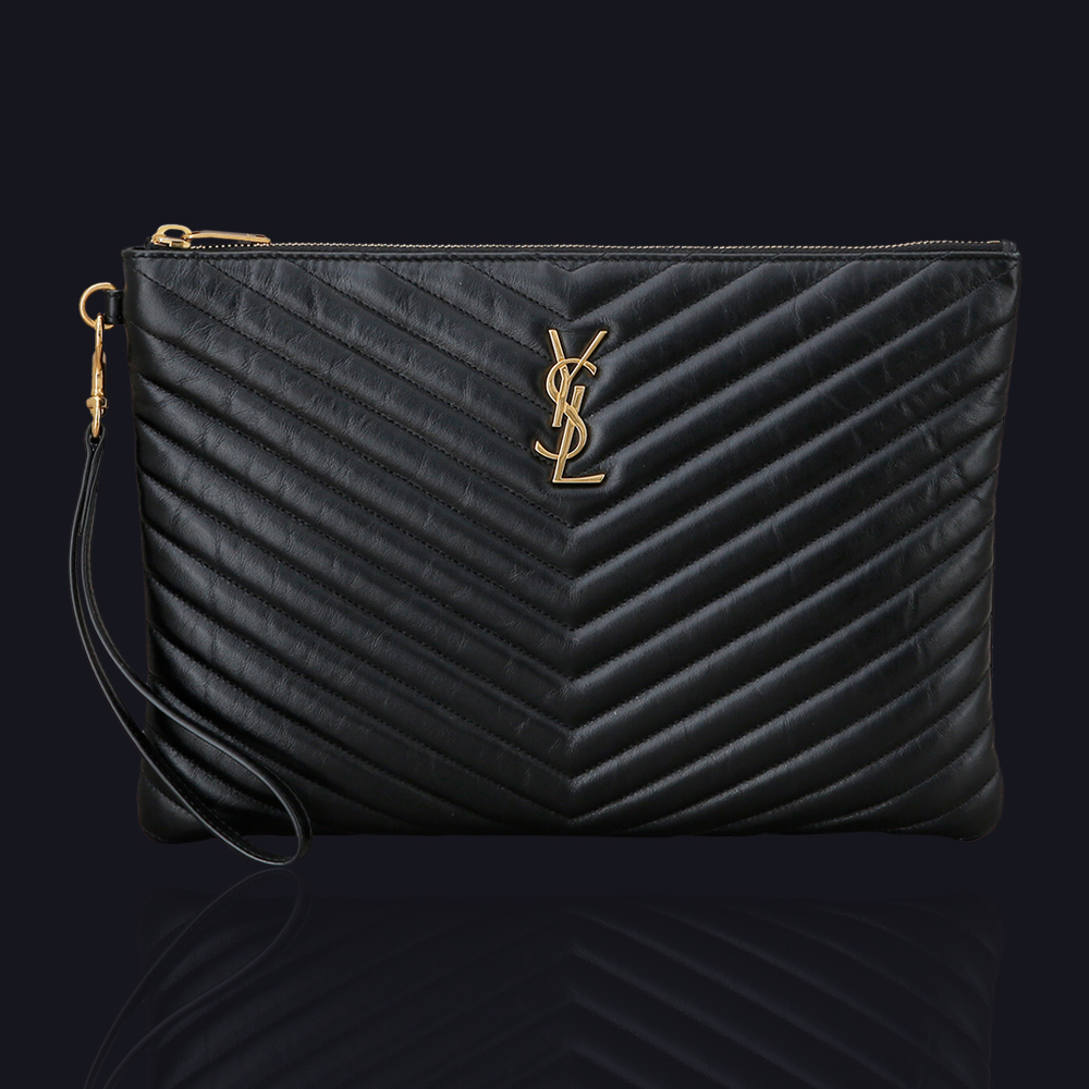 Yves Saint Laurent(USED)생로랑 모노그램 쉐브론 클러치