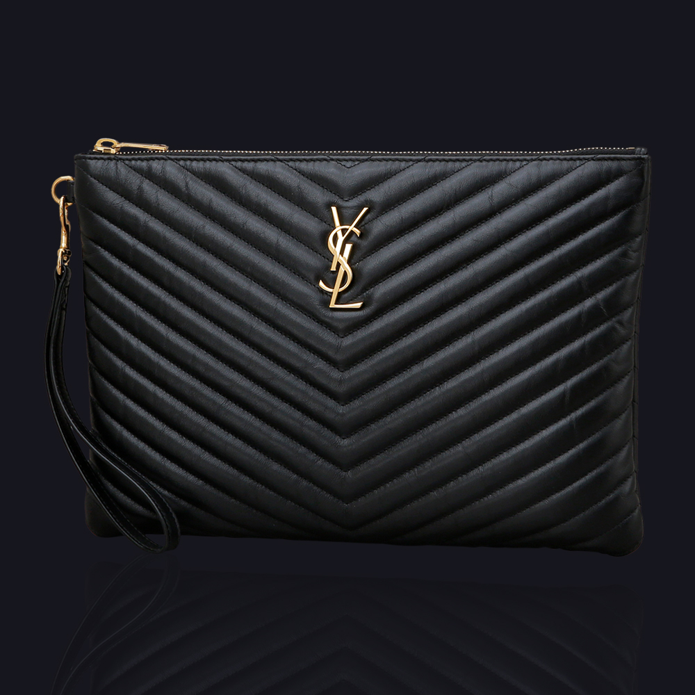 Yves Saint Laurent(USED)생로랑 모노그램 쉐브론 클러치