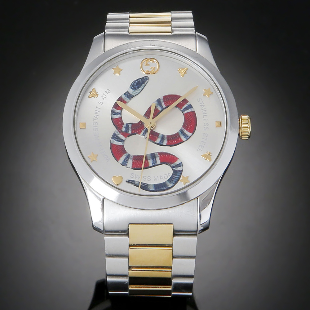 GUCCI(USED)구찌 스네이크 스틸 쿼츠