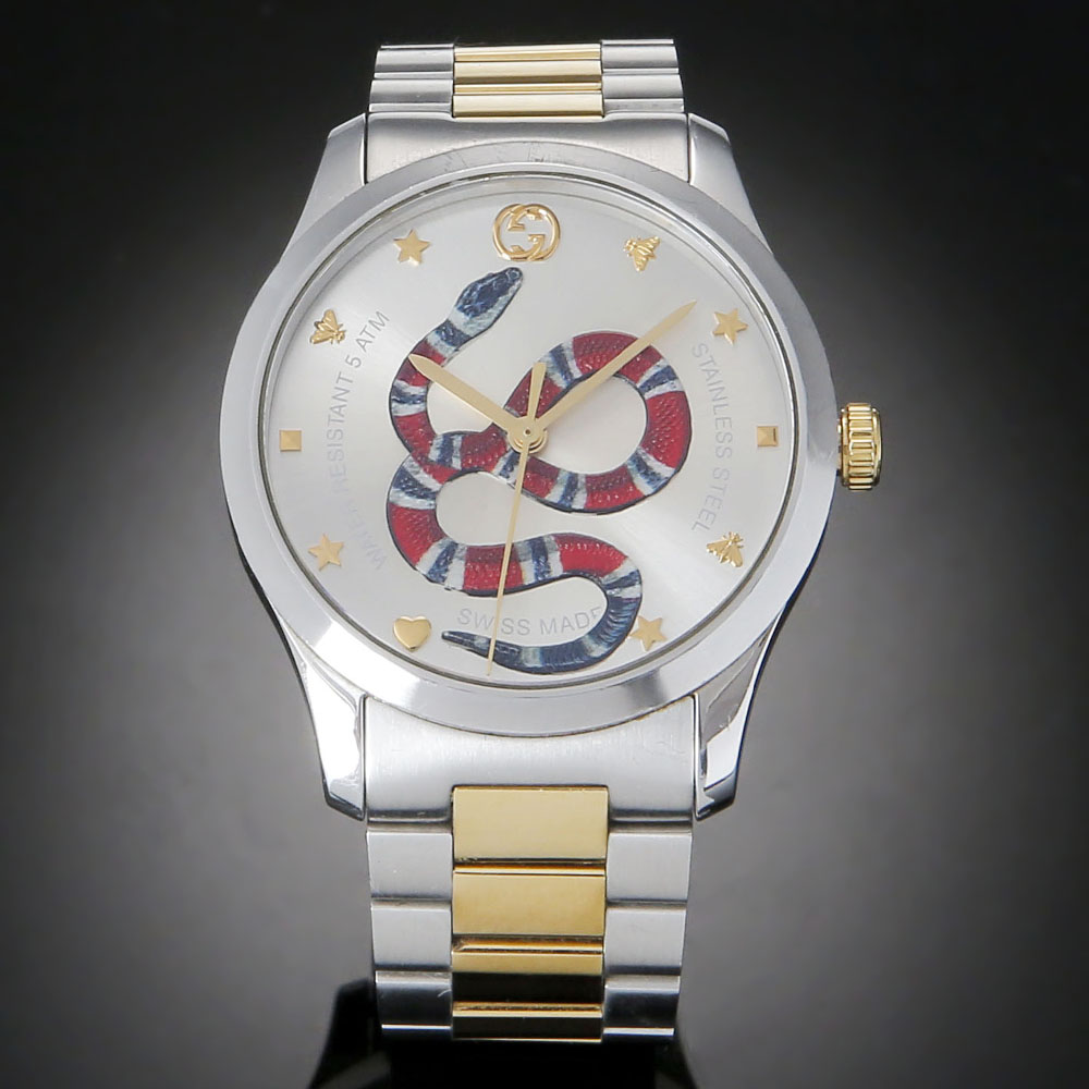 GUCCI(USED)구찌 스네이크 스틸 쿼츠