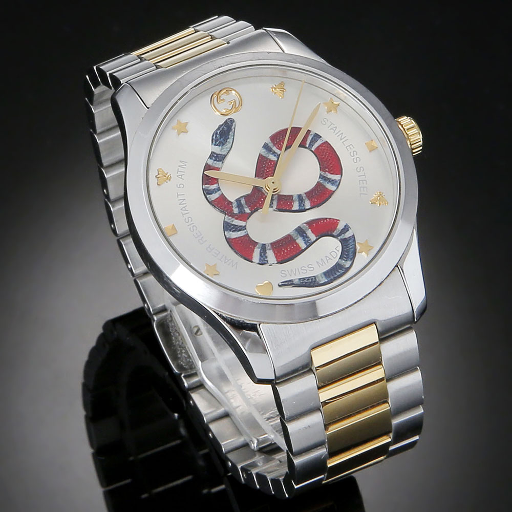 GUCCI(USED)구찌 스네이크 스틸 쿼츠