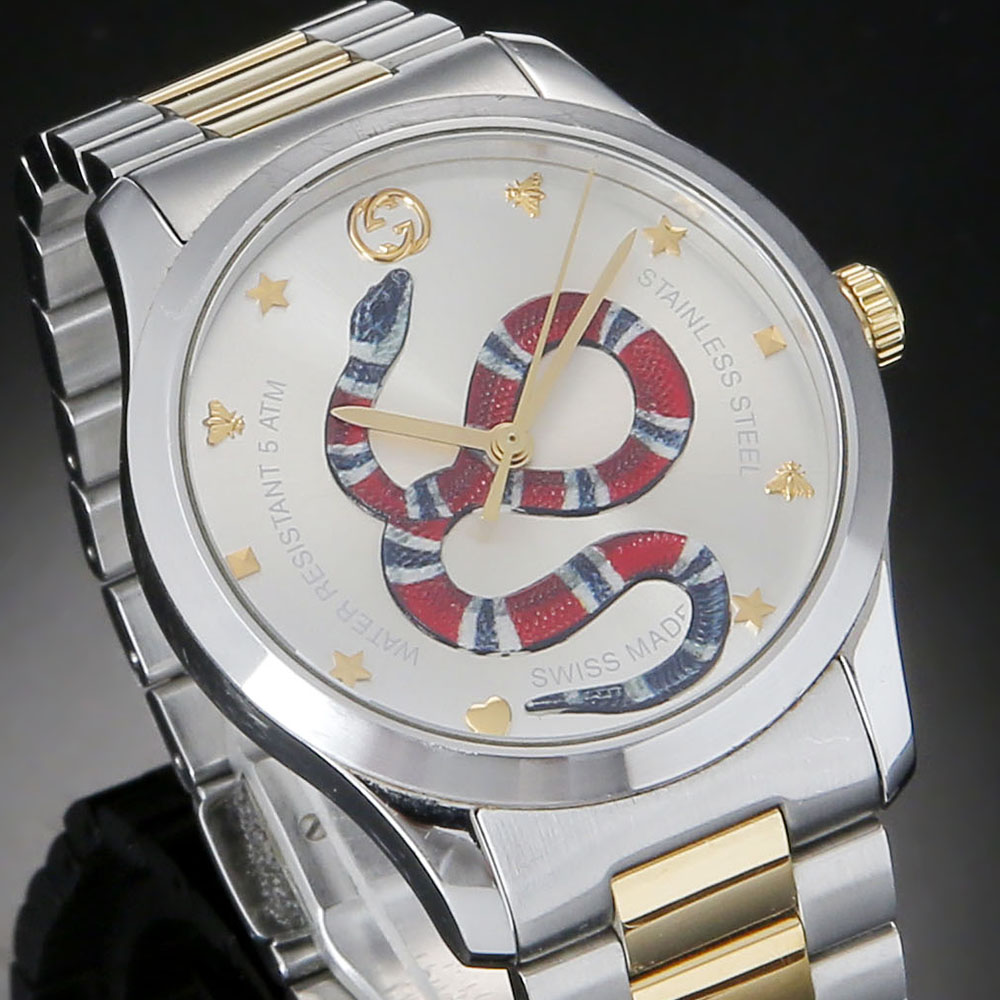 GUCCI(USED)구찌 스네이크 스틸 쿼츠