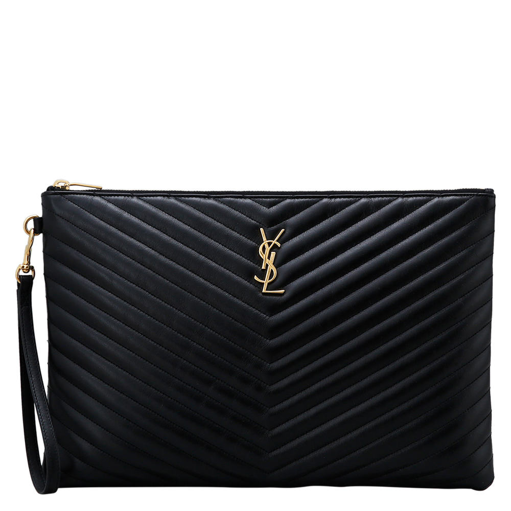 Yves Saint Laurent(USED)생로랑 모노그램 쉐브론 클러치