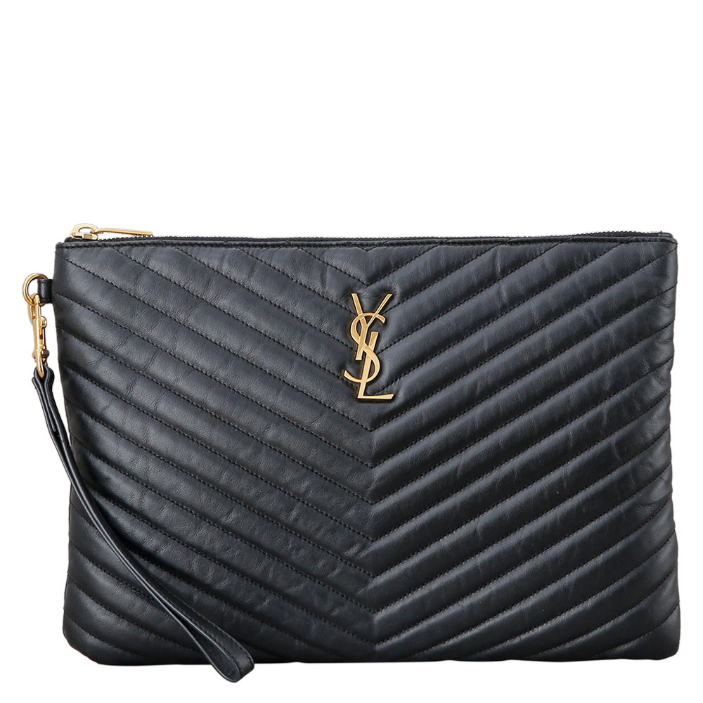 Yves Saint Laurent(USED)생로랑 모노그램 쉐브론 클러치