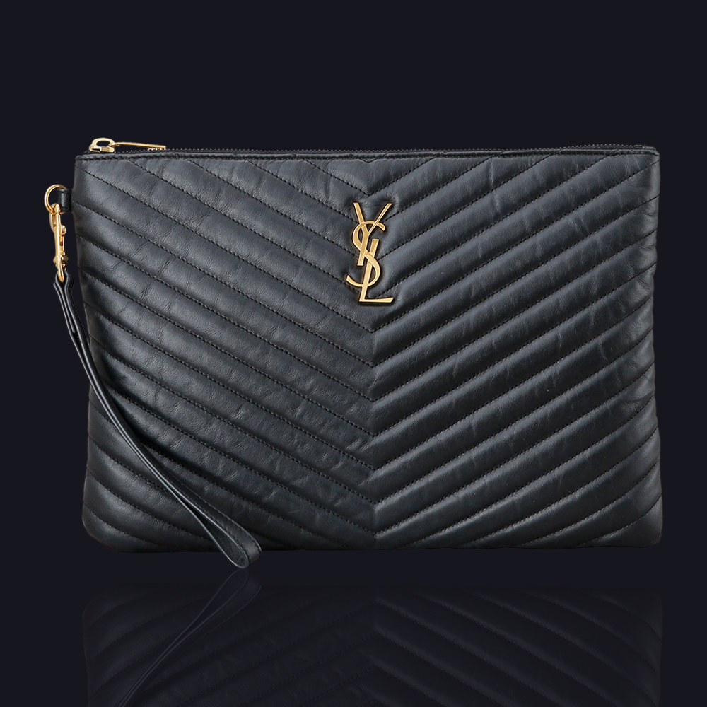 Yves Saint Laurent(USED)생로랑 모노그램 쉐브론 클러치