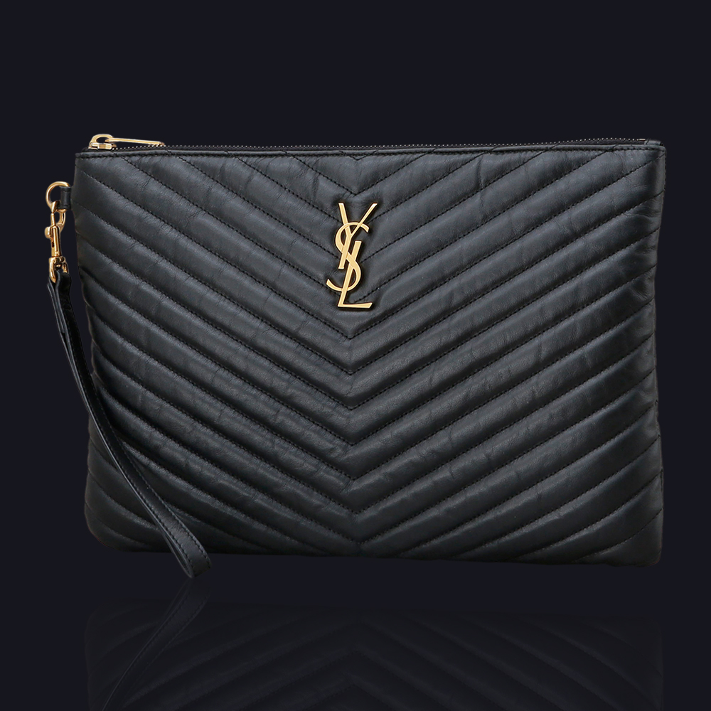 Yves Saint Laurent(USED)생로랑 모노그램 쉐브론 클러치