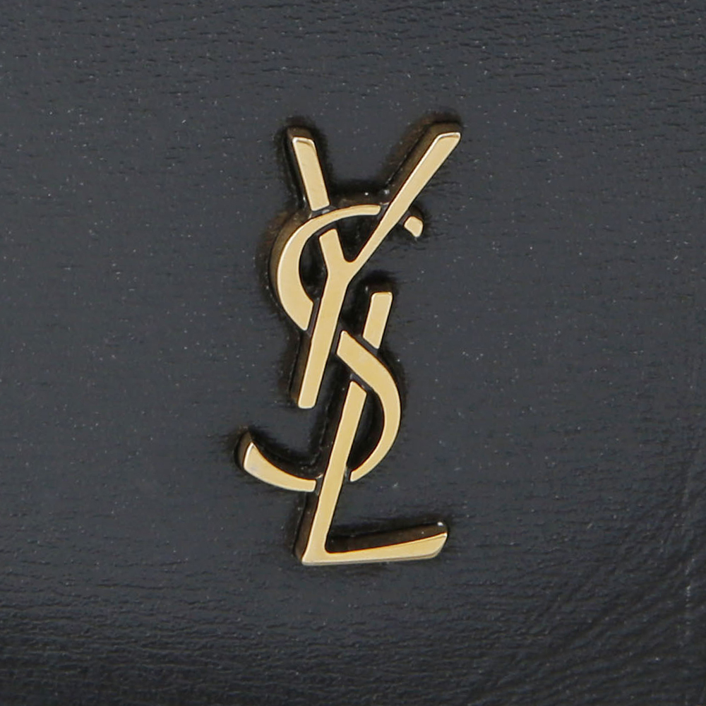Yves Saint Laurent(USED)생로랑 로고 블랙 레더 클러치
