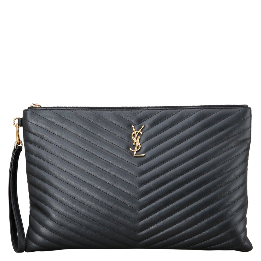 Yves Saint Laurent(USED)생로랑 모노그램 쉐브론 클러치