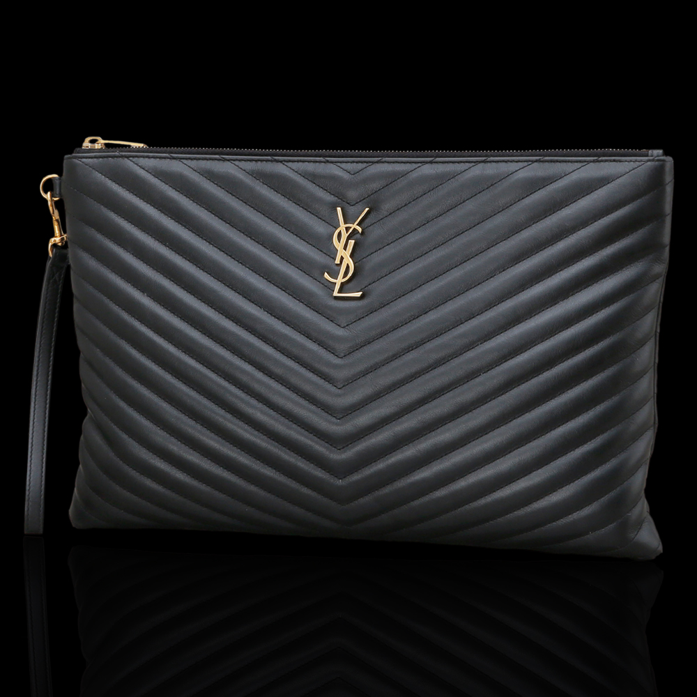 Yves Saint Laurent(USED)생로랑 모노그램 쉐브론 클러치