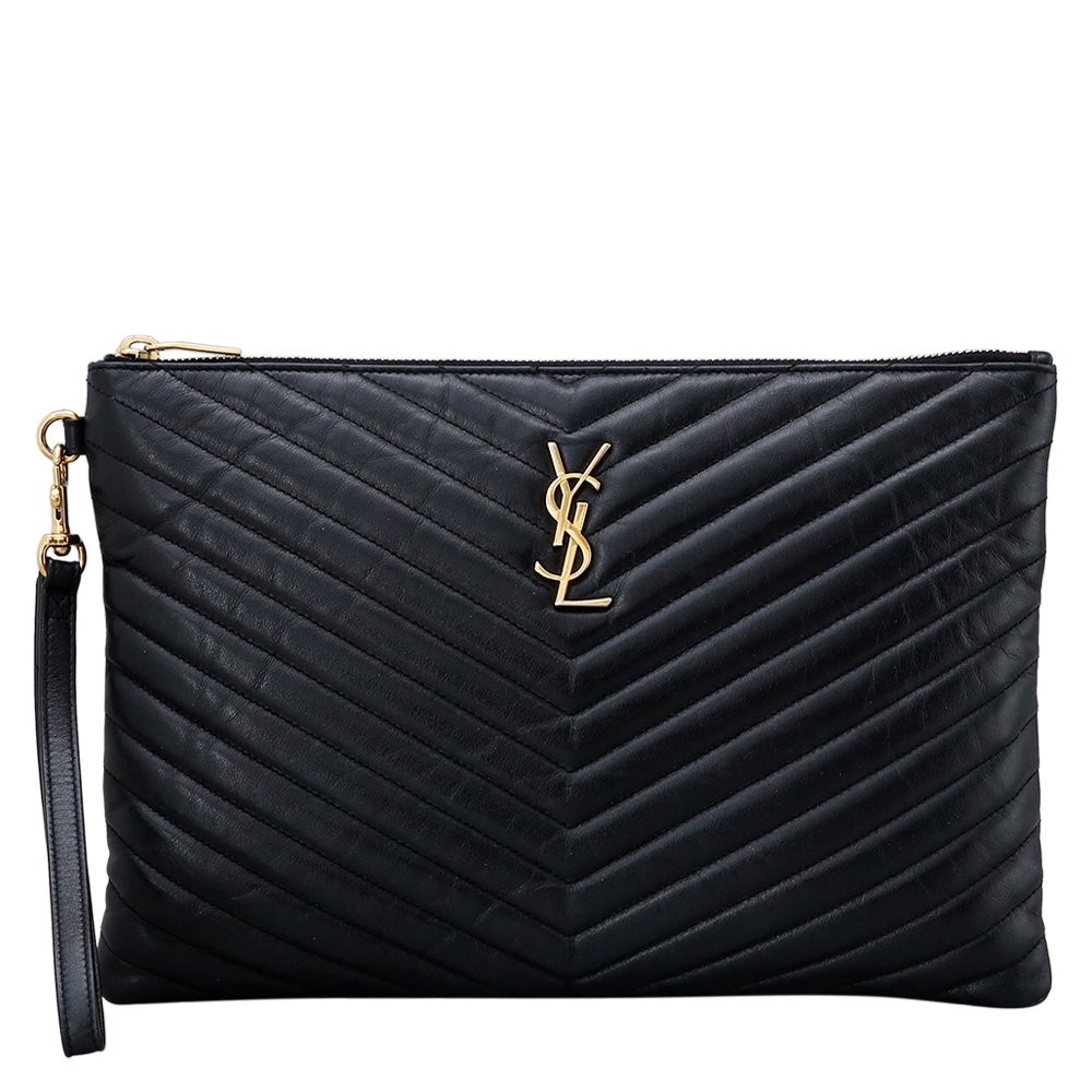 Yves Saint Laurent(USED)생로랑 모노그램 쉐브론 클러치