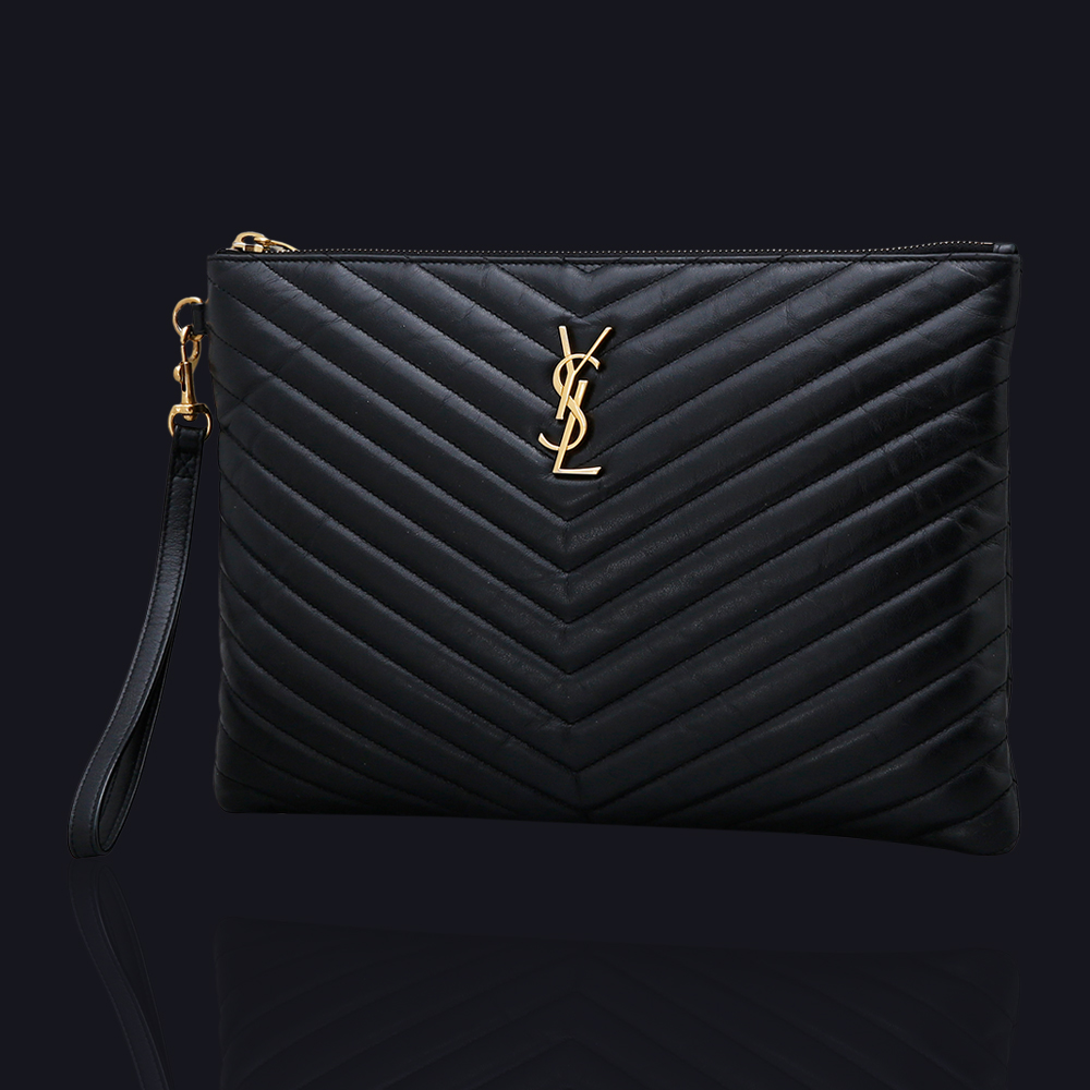 Yves Saint Laurent(USED)생로랑 모노그램 쉐브론 클러치