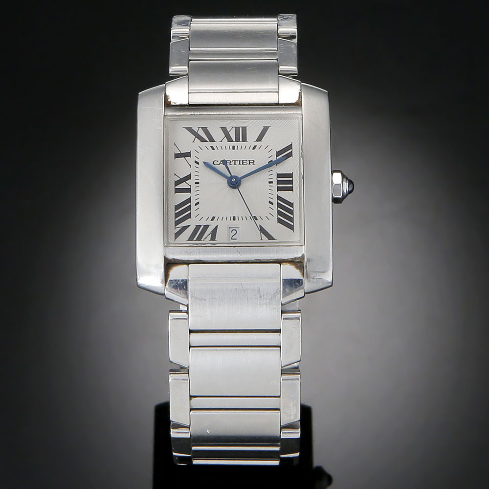 CARTIER(USED)까르띠에 탱크 프랑세스 스틸 라지 오토