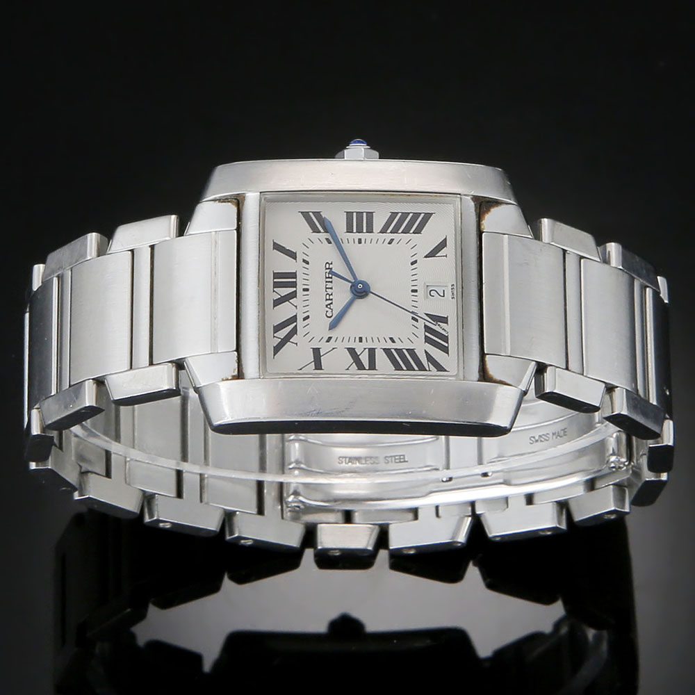 CARTIER(USED)까르띠에 탱크 프랑세스 스틸 라지 오토