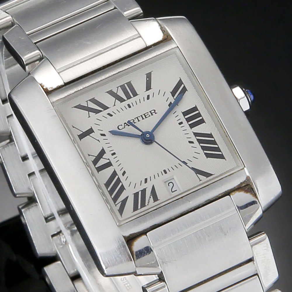 CARTIER(USED)까르띠에 탱크 프랑세스 스틸 라지 오토