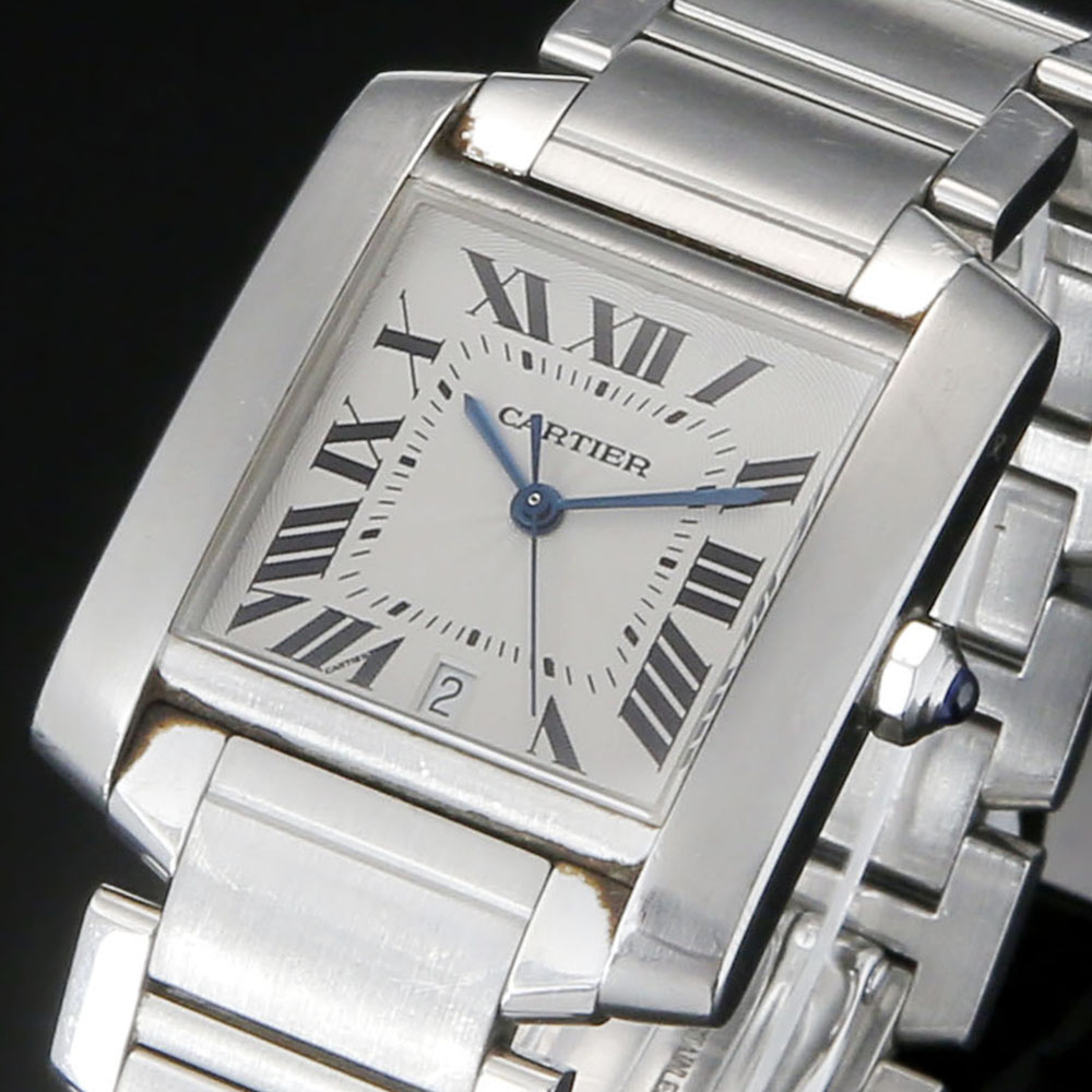 CARTIER(USED)까르띠에 탱크 프랑세스 스틸 라지 오토