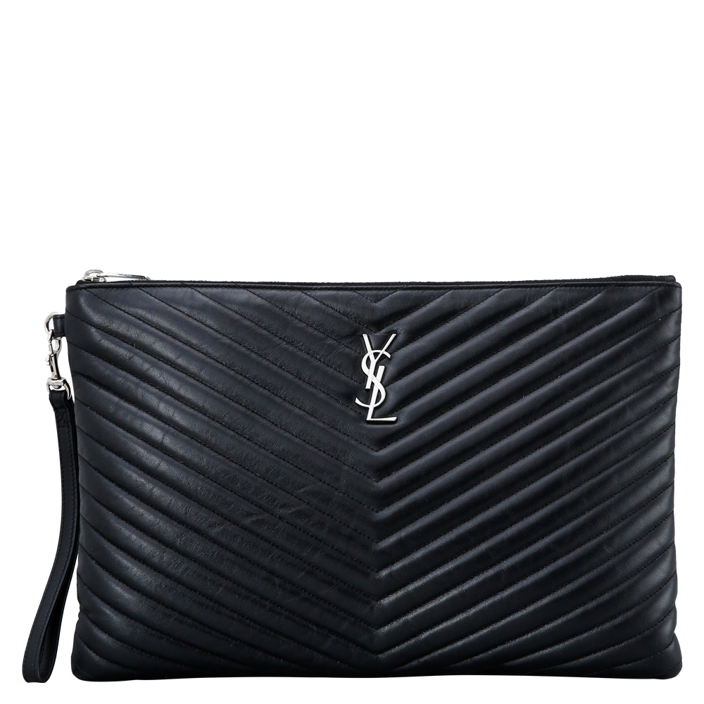 Yves Saint Laurent(USED)생로랑 모노그램 쉐브론 클러치