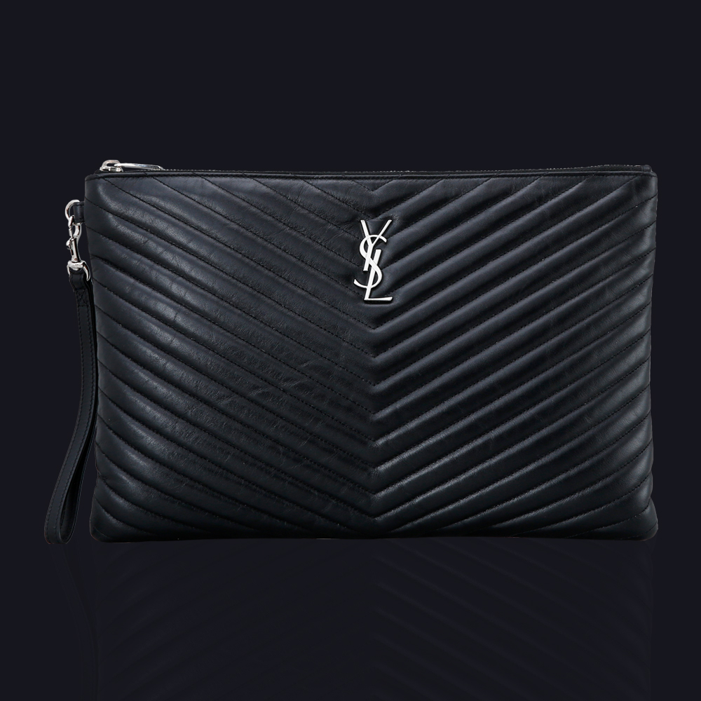 Yves Saint Laurent(USED)생로랑 모노그램 쉐브론 클러치