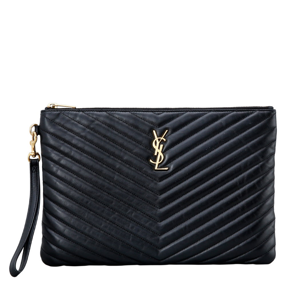 Yves Saint Laurent(USED)생로랑 모노그램 쉐브론 클러치
