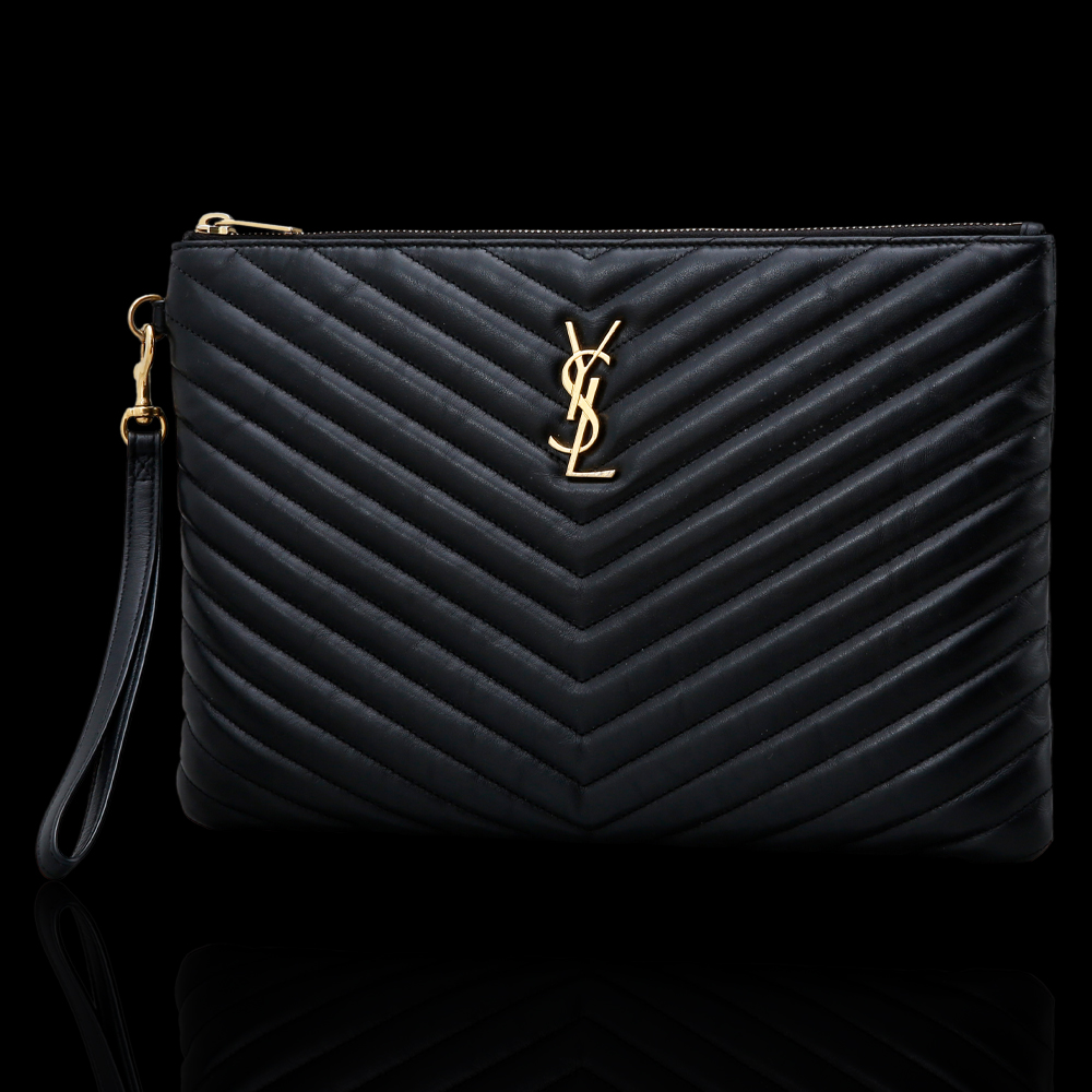 Yves Saint Laurent(USED)생로랑 모노그램 쉐브론 클러치