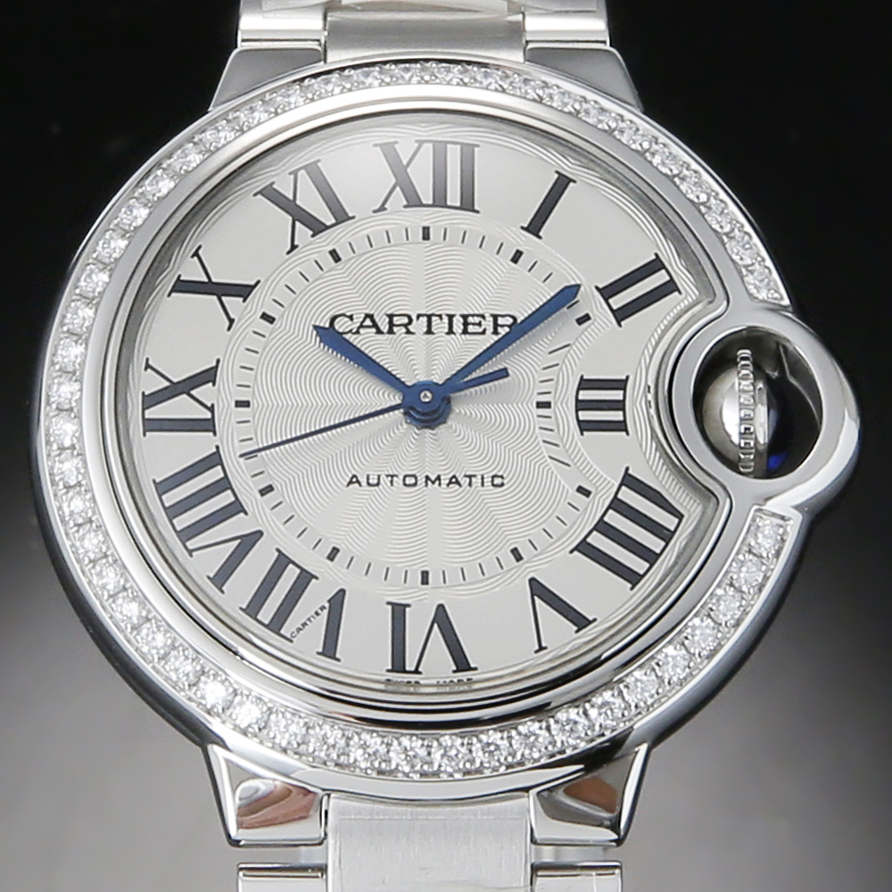 CARTIER(USED)까르띠에 발롱블루 스틸33 오토 다이아베젤