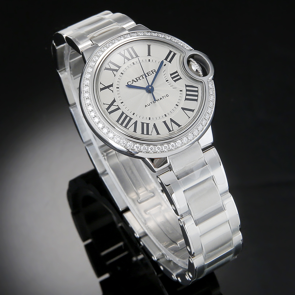 CARTIER(USED)까르띠에 발롱블루 스틸33 오토 다이아베젤
