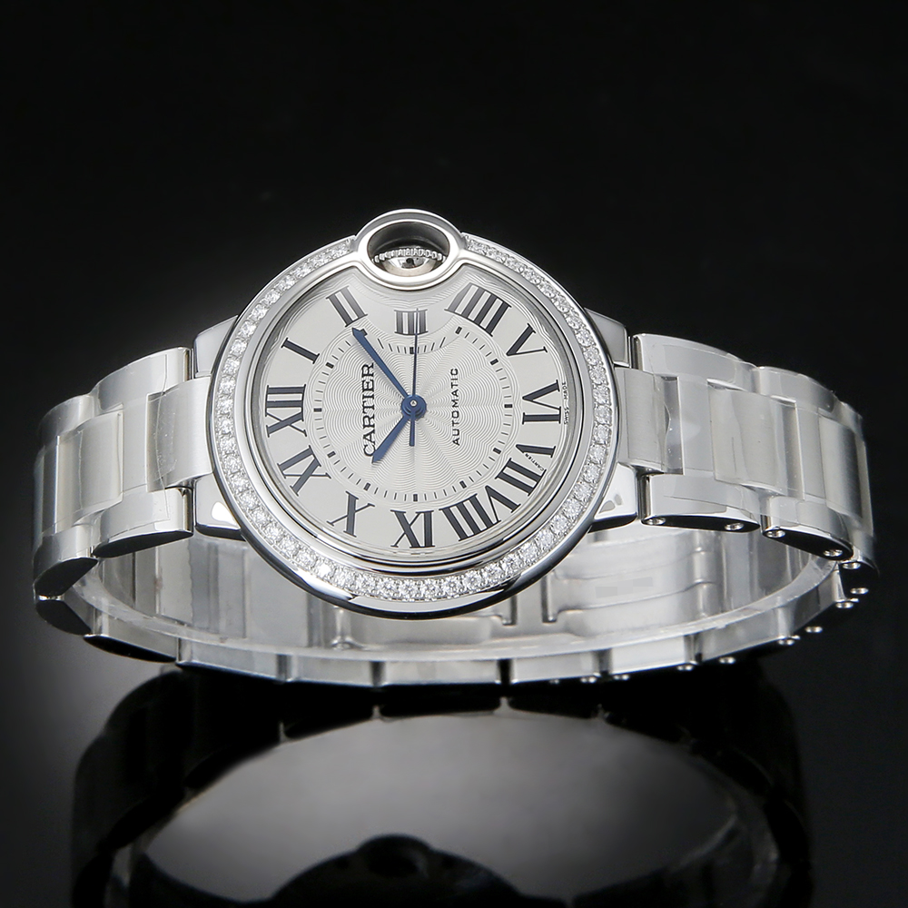 CARTIER(USED)까르띠에 발롱블루 스틸33 오토 다이아베젤