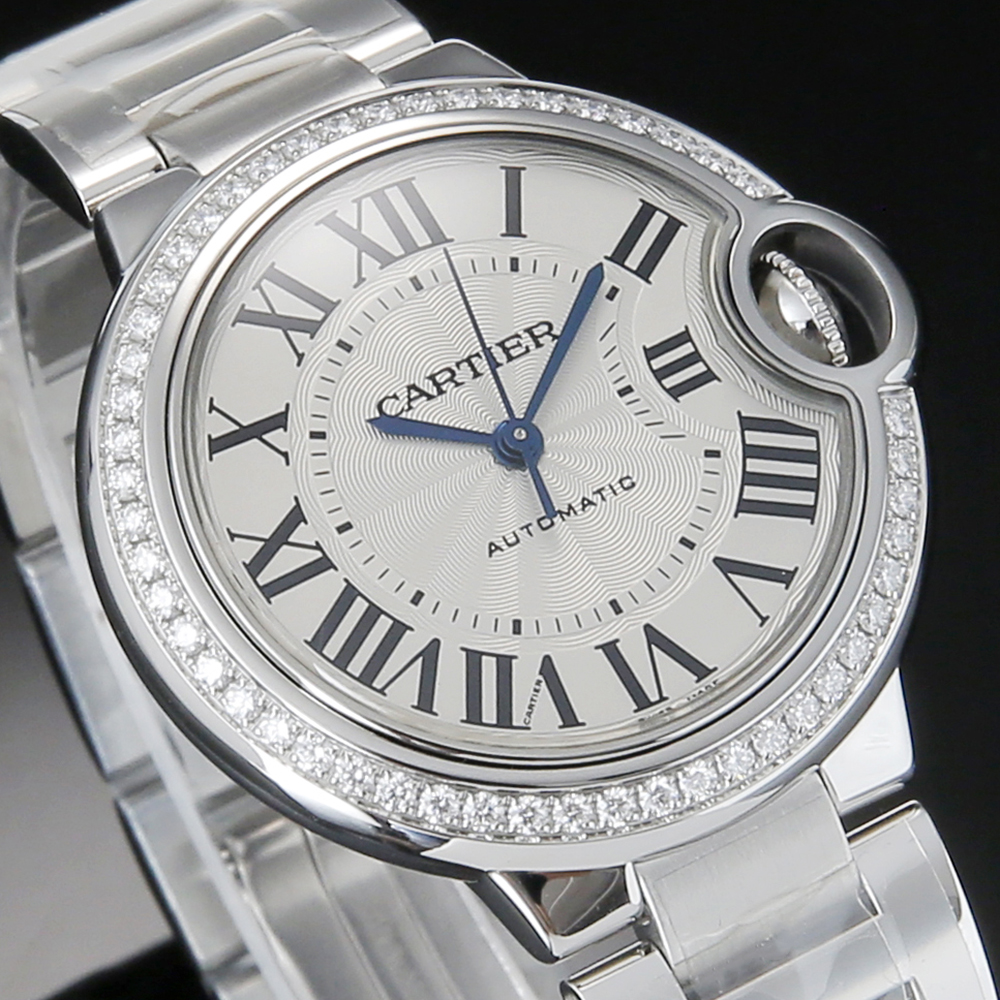 CARTIER(USED)까르띠에 발롱블루 스틸33 오토 다이아베젤