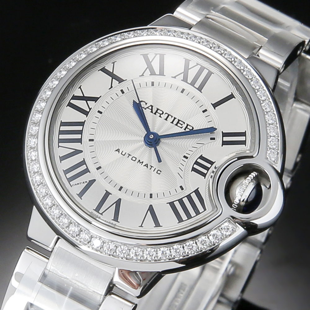 CARTIER(USED)까르띠에 발롱블루 스틸33 오토 다이아베젤