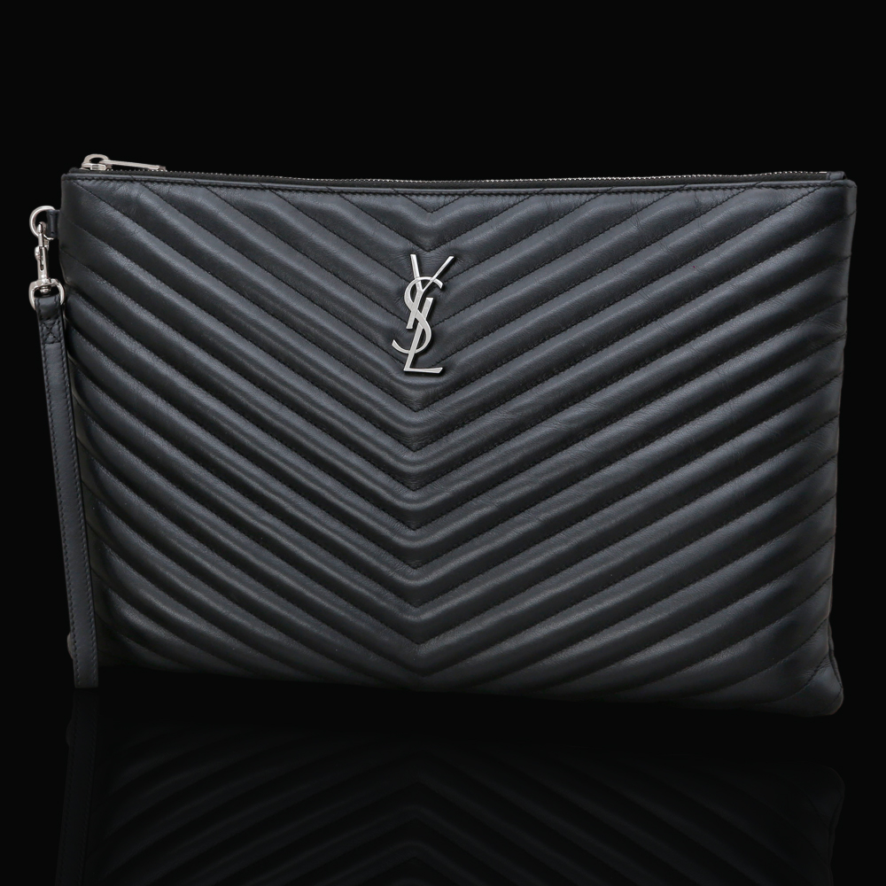 Yves Saint Laurent(USED)생로랑 모노그램 쉐브론 클러치