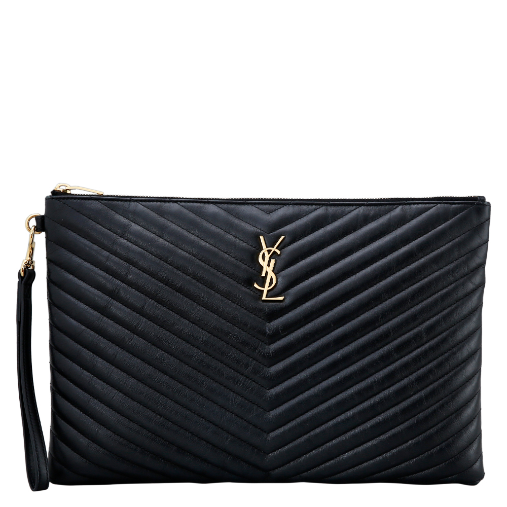 Yves Saint Laurent(USED)생로랑 모노그램 쉐브론 클러치