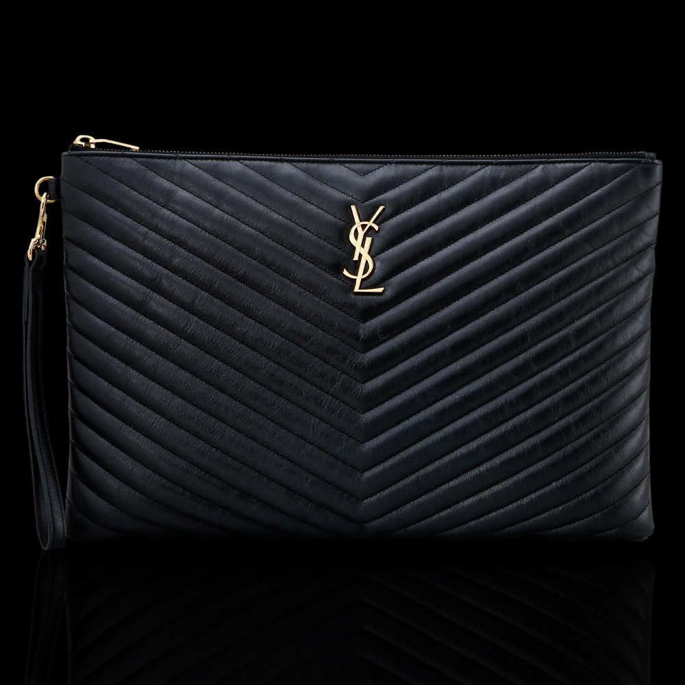 Yves Saint Laurent(USED)생로랑 모노그램 쉐브론 클러치