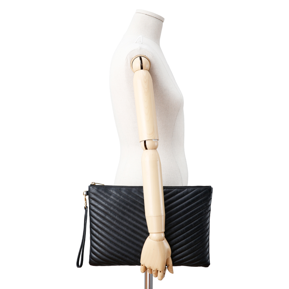 Yves Saint Laurent(USED)생로랑 모노그램 쉐브론 클러치