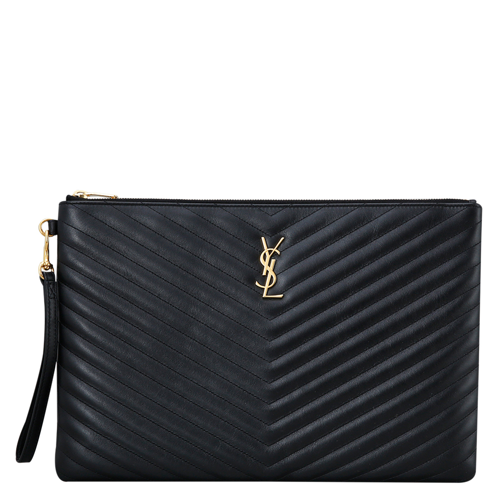 Yves Saint Laurent(USED)생로랑 모노그램 쉐브론 클러치