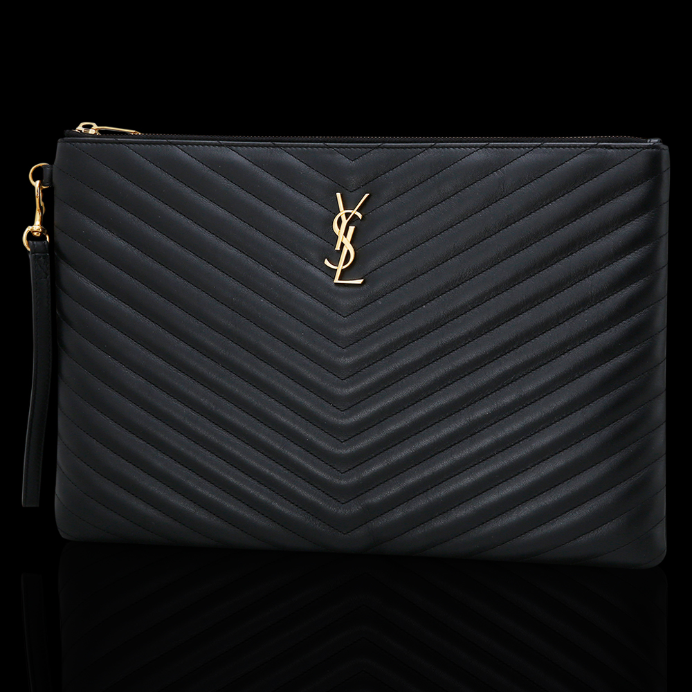 Yves Saint Laurent(USED)생로랑 모노그램 쉐브론 클러치