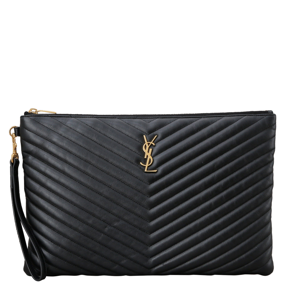 Yves Saint Laurent(USED)생로랑 모노그램 쉐브론 클러치