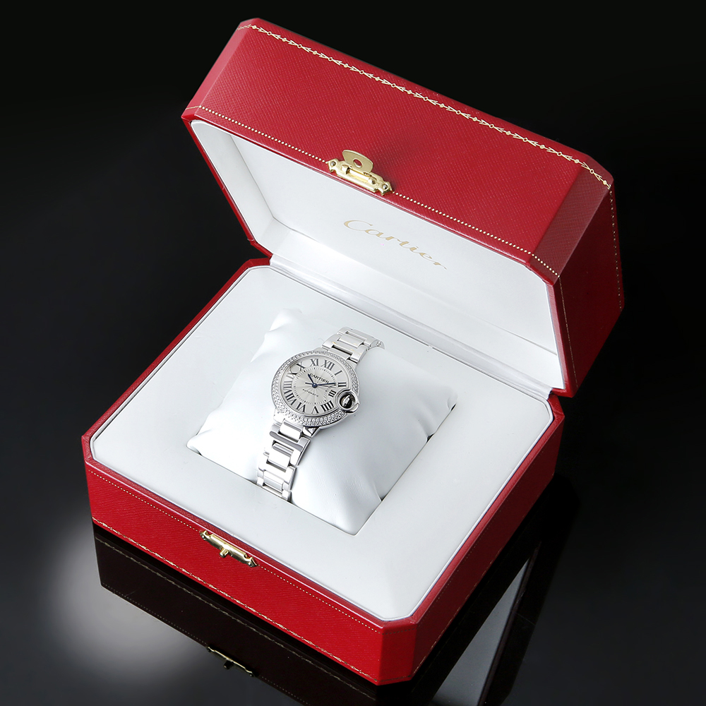 CARTIER(USED)까르띠에 발롱블루 화이트골드 다이아베젤33