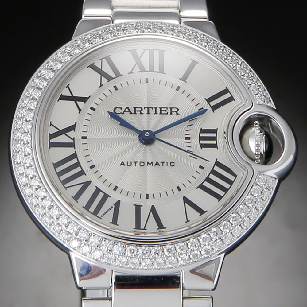 CARTIER(USED)까르띠에 발롱블루 화이트골드 다이아베젤33
