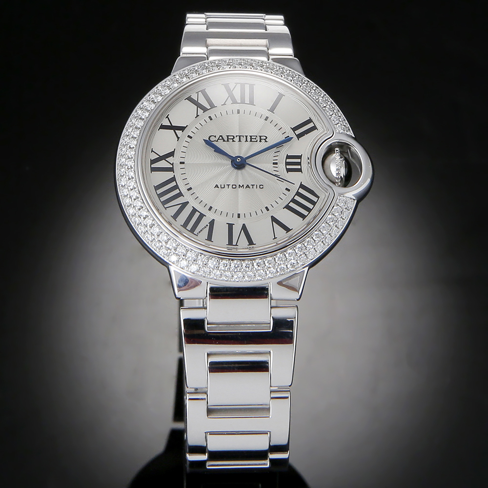 CARTIER(USED)까르띠에 발롱블루 화이트골드 다이아베젤33