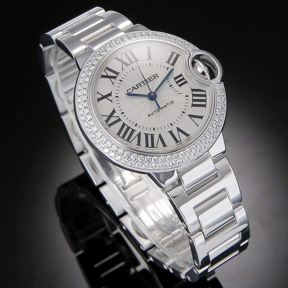 CARTIER(USED)까르띠에 발롱블루 화이트골드 다이아베젤33