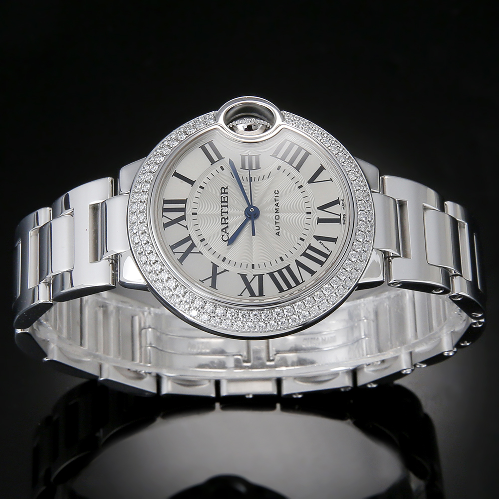 CARTIER(USED)까르띠에 발롱블루 화이트골드 다이아베젤33