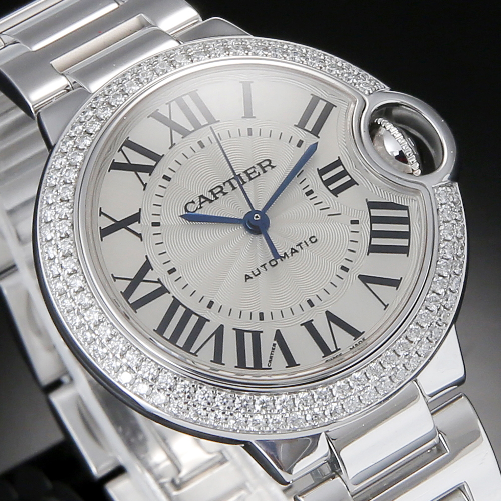CARTIER(USED)까르띠에 발롱블루 화이트골드 다이아베젤33
