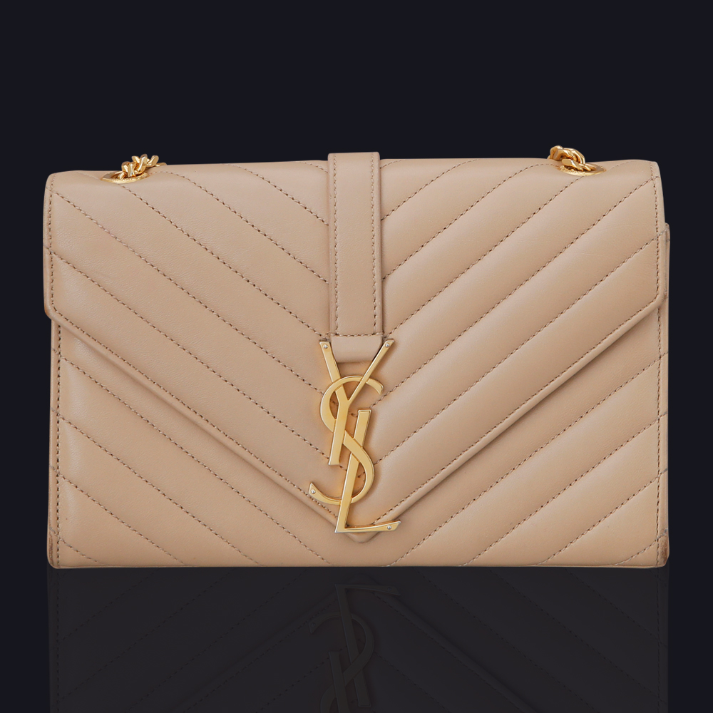 Yves Saint Laurent(USED)생로랑 모노그램 쉐브론 체인 숄더백