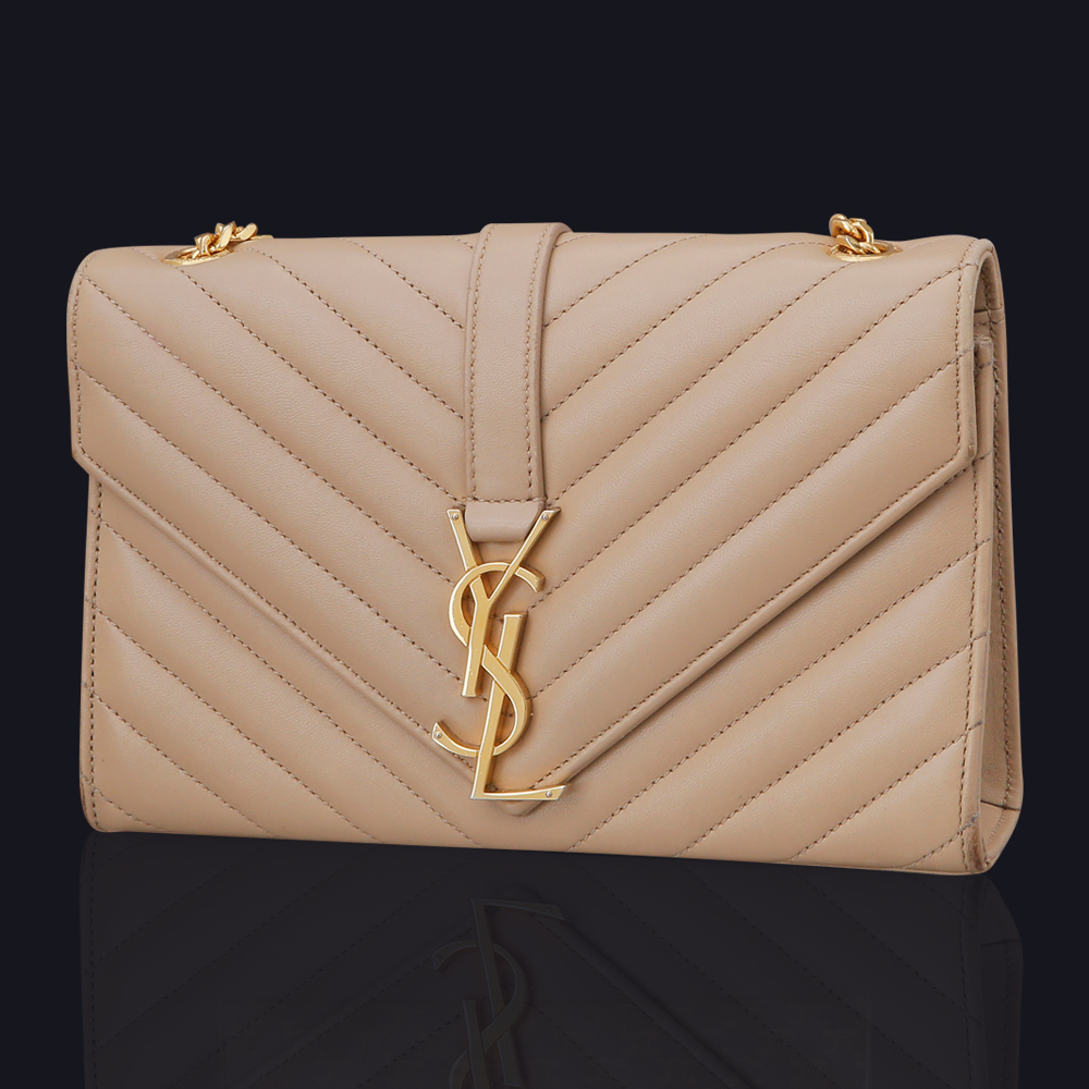 Yves Saint Laurent(USED)생로랑 모노그램 쉐브론 체인 숄더백