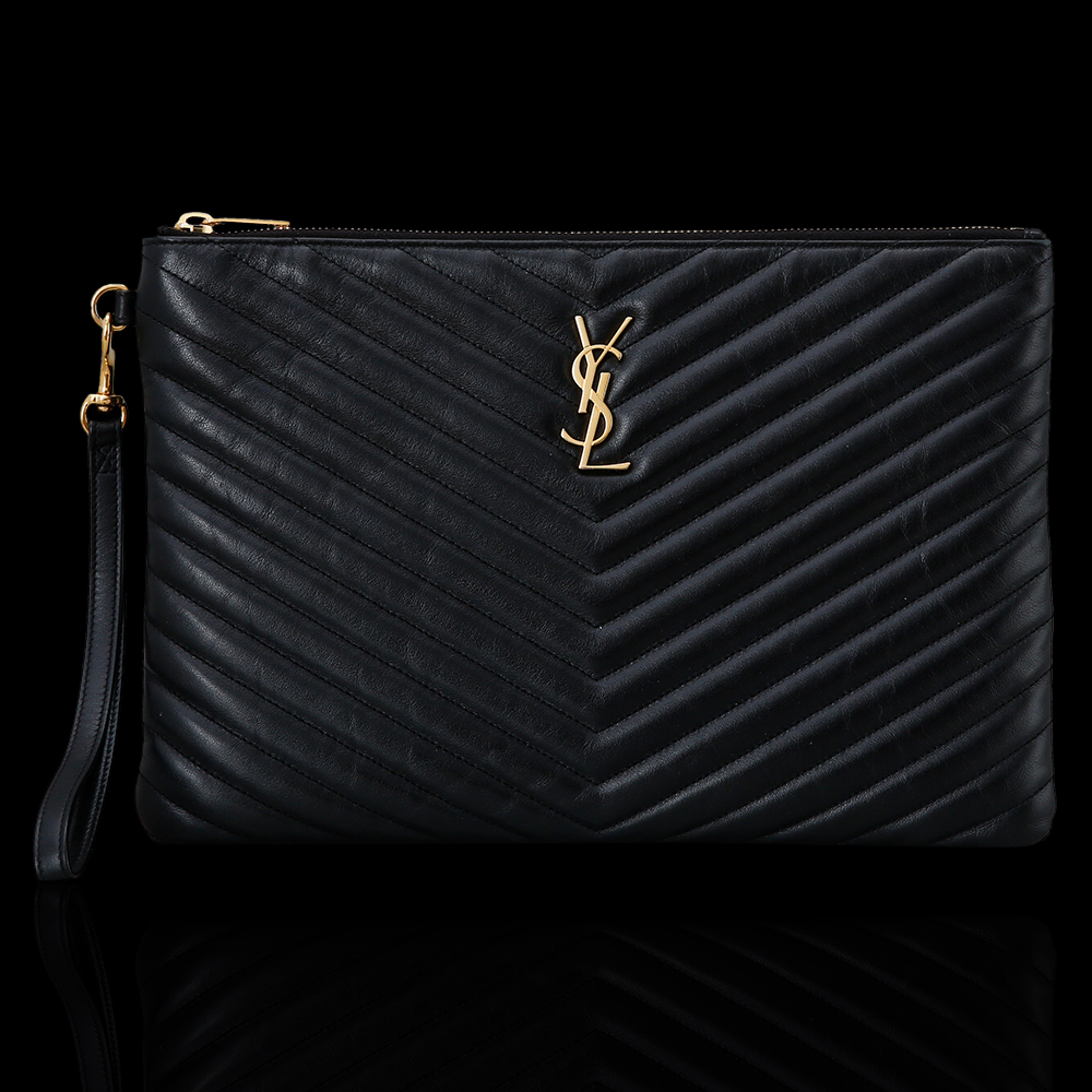 Yves Saint Laurent(USED)생로랑 모노그램 쉐브론 클러치