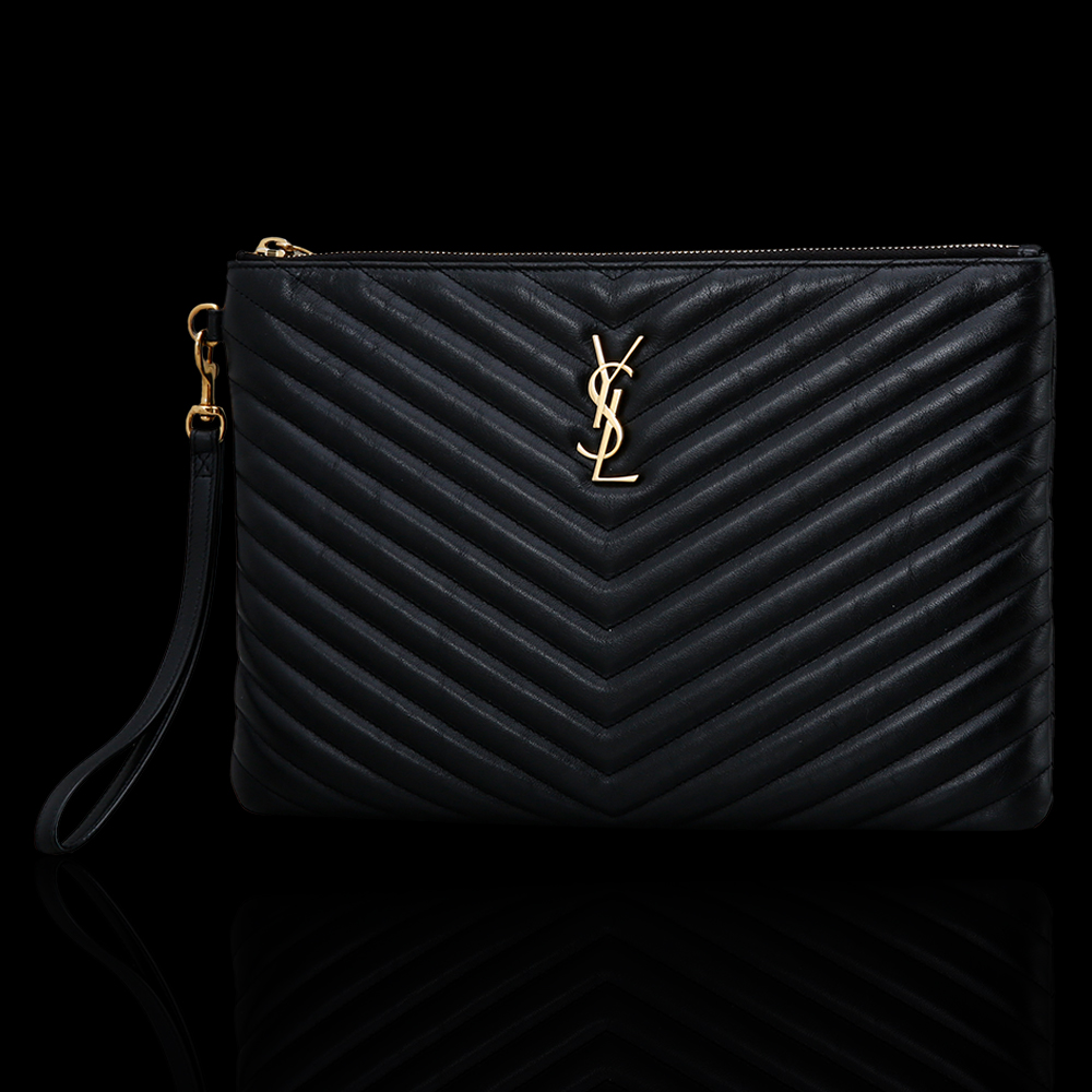 Yves Saint Laurent(USED)생로랑 모노그램 쉐브론 클러치