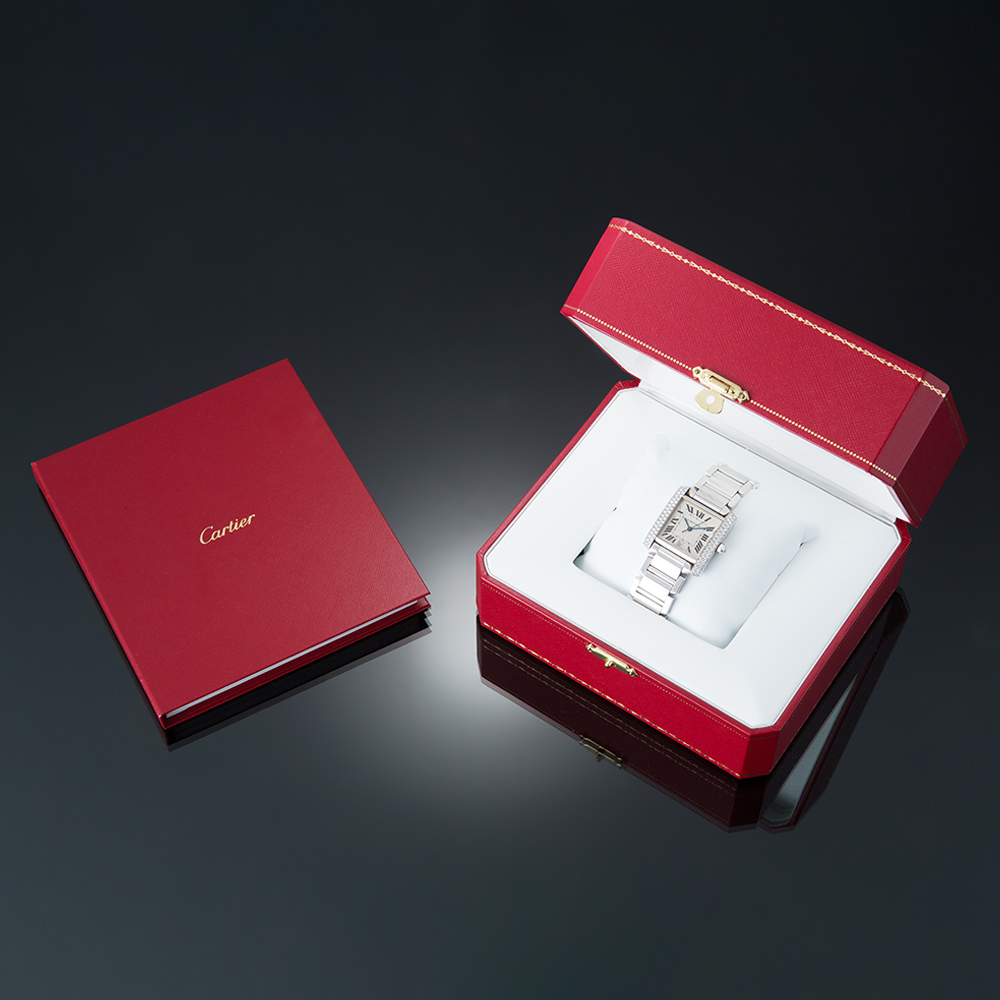 CARTIER(USED)까르띠에 탱크 프랑세스 WG 라지 다이아베젤