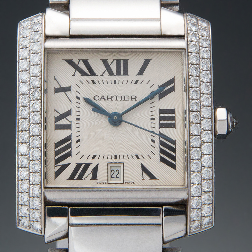 CARTIER(USED)까르띠에 탱크 프랑세스 WG 라지 다이아베젤