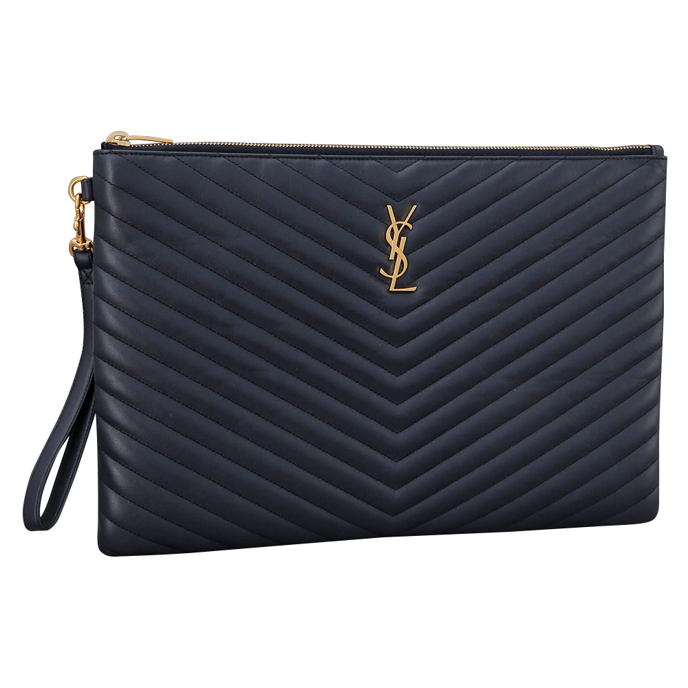 Yves Saint Laurent(USED)생로랑 모노그램 쉐브론 클러치